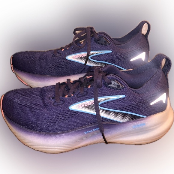 Brooks Glycerin GTS 22 Blue Ribbon Peacoat Dianthus Purple Running Shoes 8 - Picture 1 of 16
